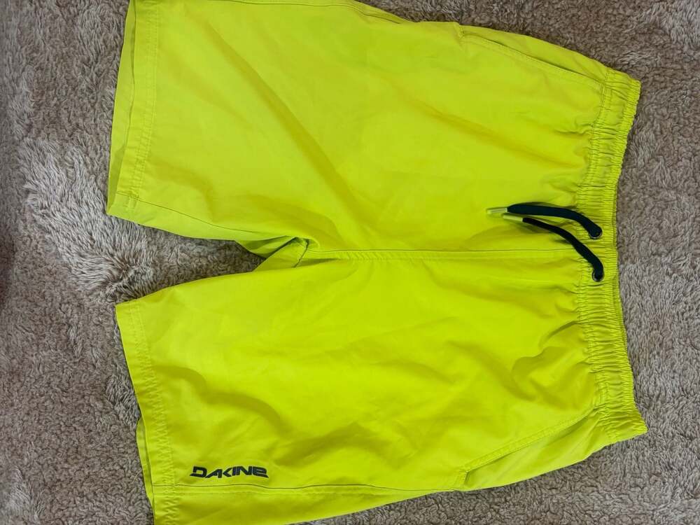 Dakine Neon Green Athletic Volley Swim Shorts